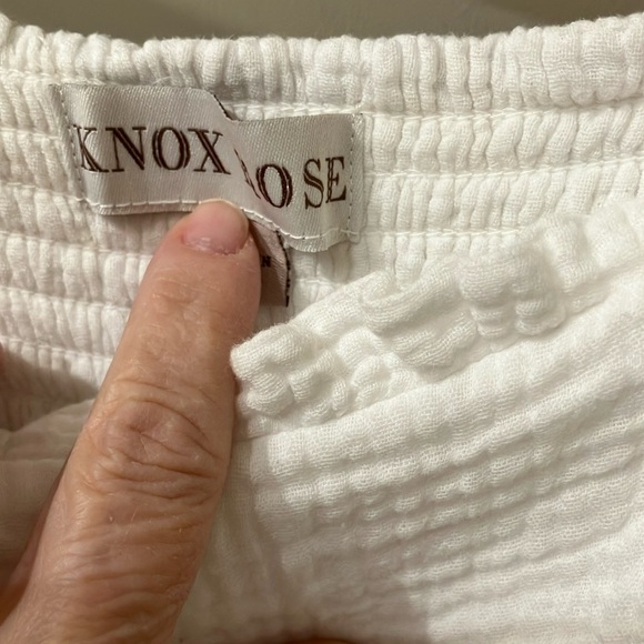 Knox Rose 100% Cotton Long White Layered Dress Size S - Picture 5 of 6